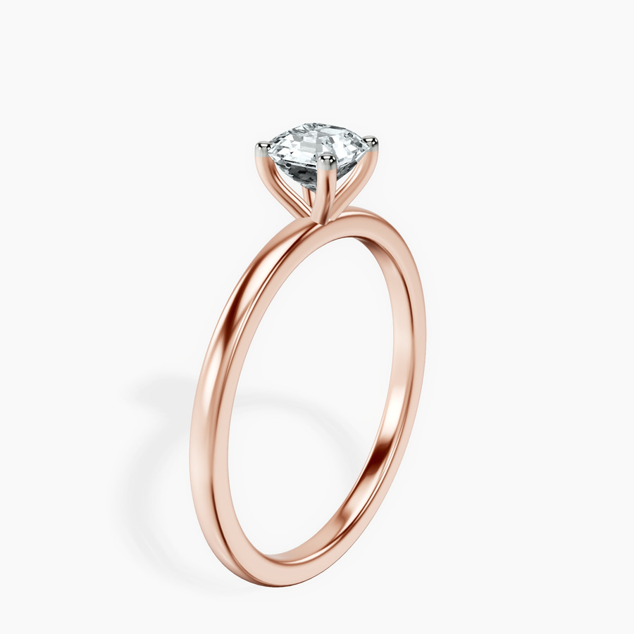 10kt Rose Gold Four Prong Solitaire 1.5mm Lab Diamond Ring standing product image one