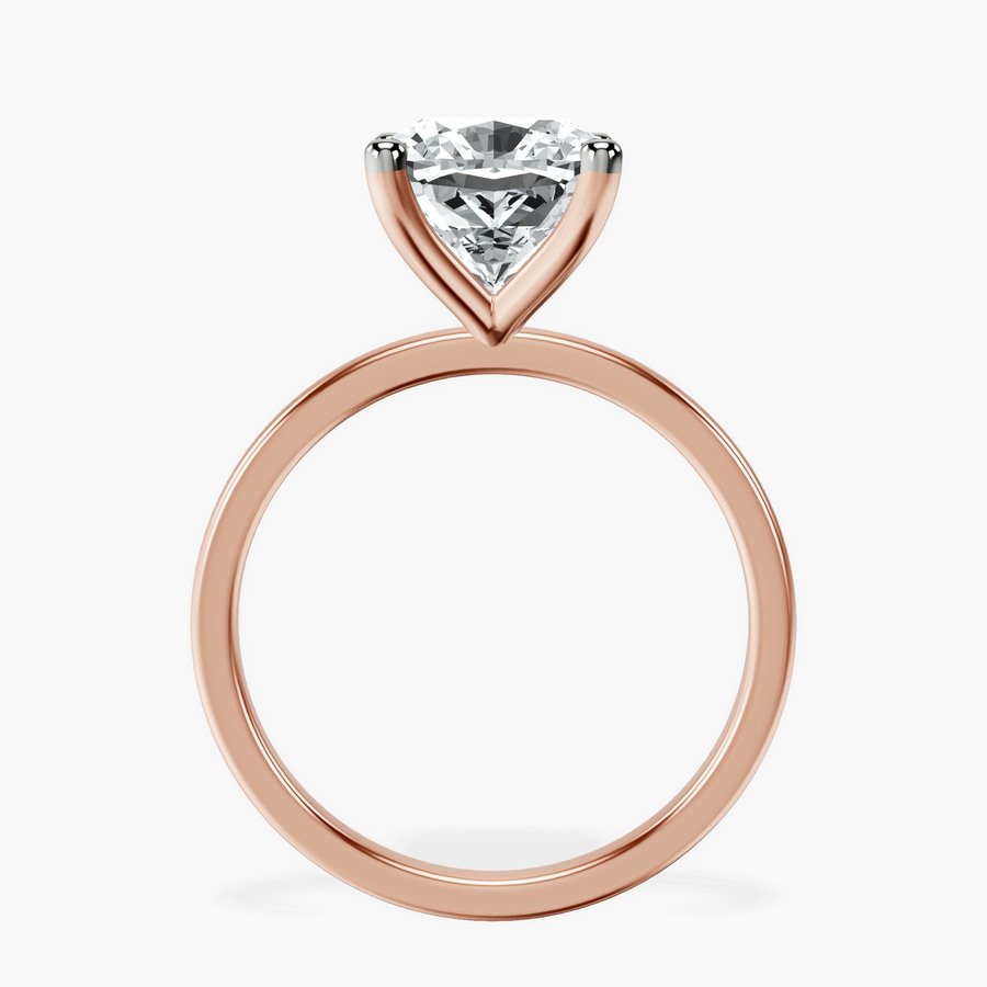 10kt Rose Gold Four Prong Solitaire 1.5mm Lab Diamond Ring side right image one