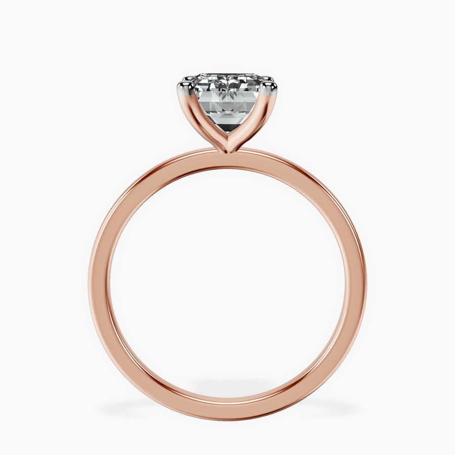 18ct Rose Gold Four Prong Solitaire 1.5mm Lab Diamond Ring side right image one
