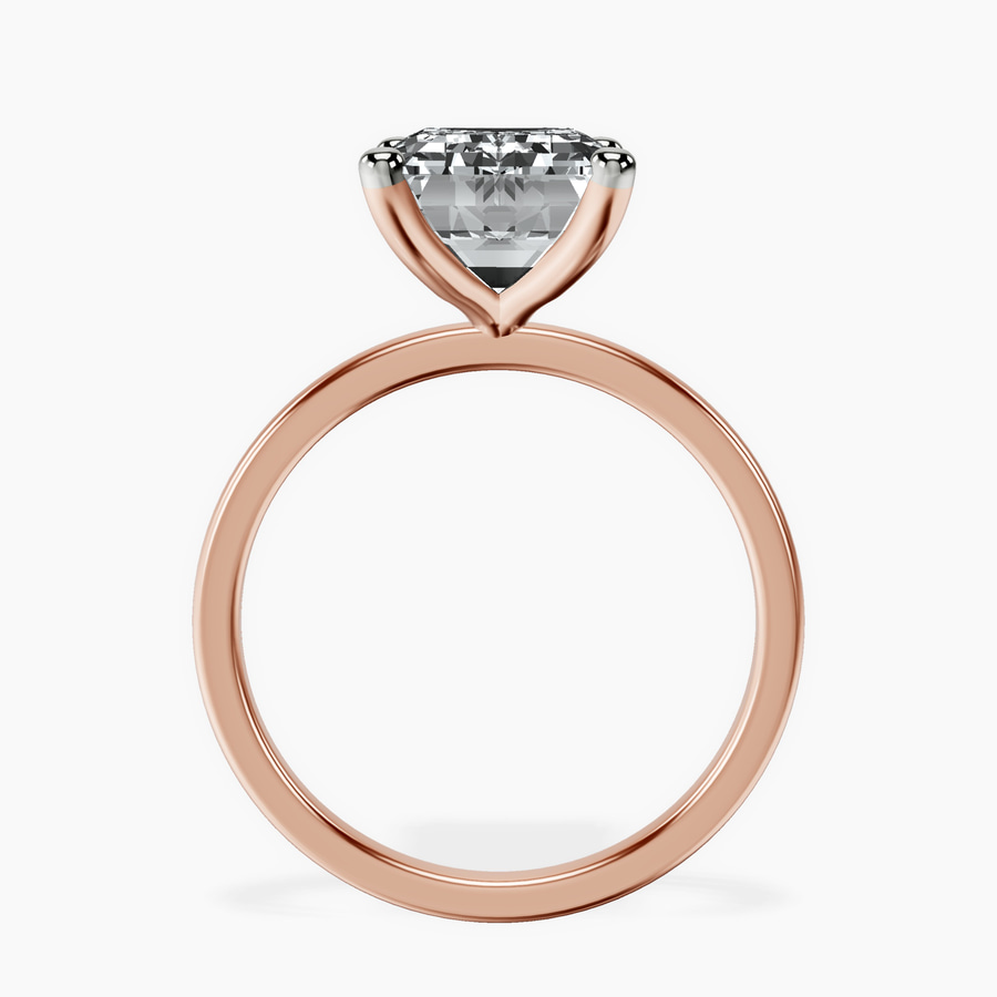 10kt Rose Gold Four Prong Solitaire 1.5mm Lab Diamond Ring side right image one