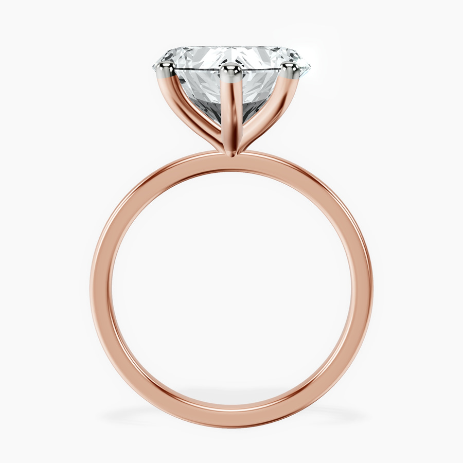 10kt Rose Gold Four Prong Solitaire 1.5mm Lab Diamond Ring side right image one