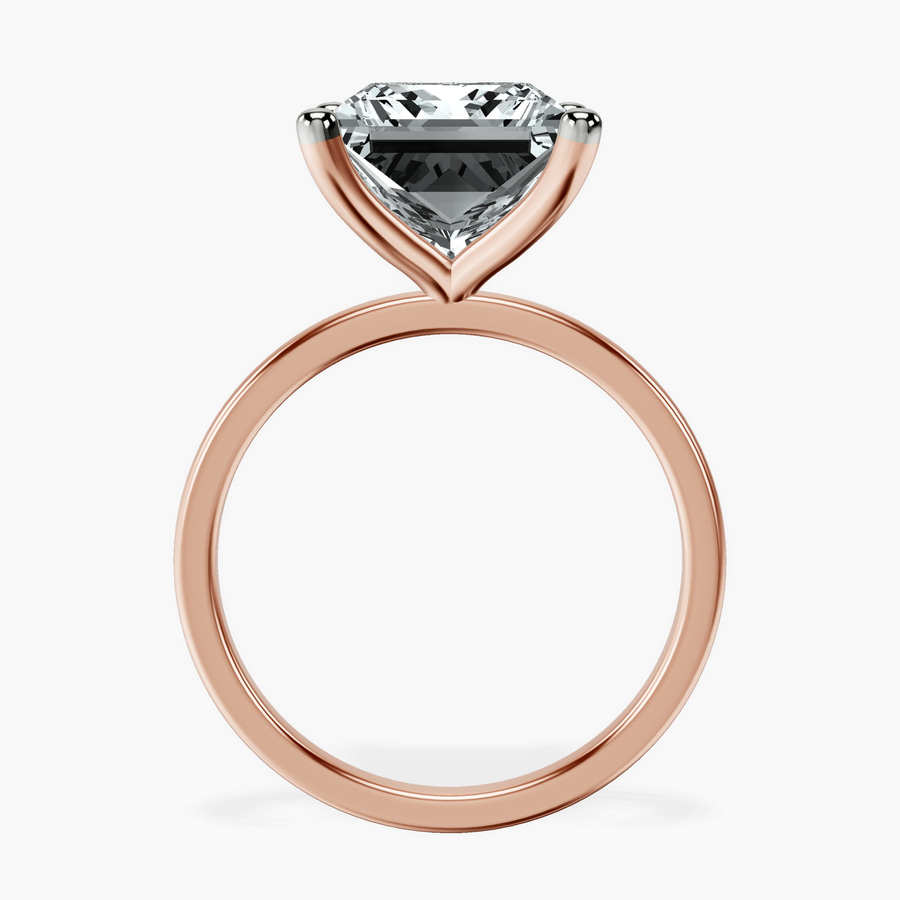 10kt Rose Gold Four Prong Solitaire 1.5mm Lab Diamond Ring side right image one