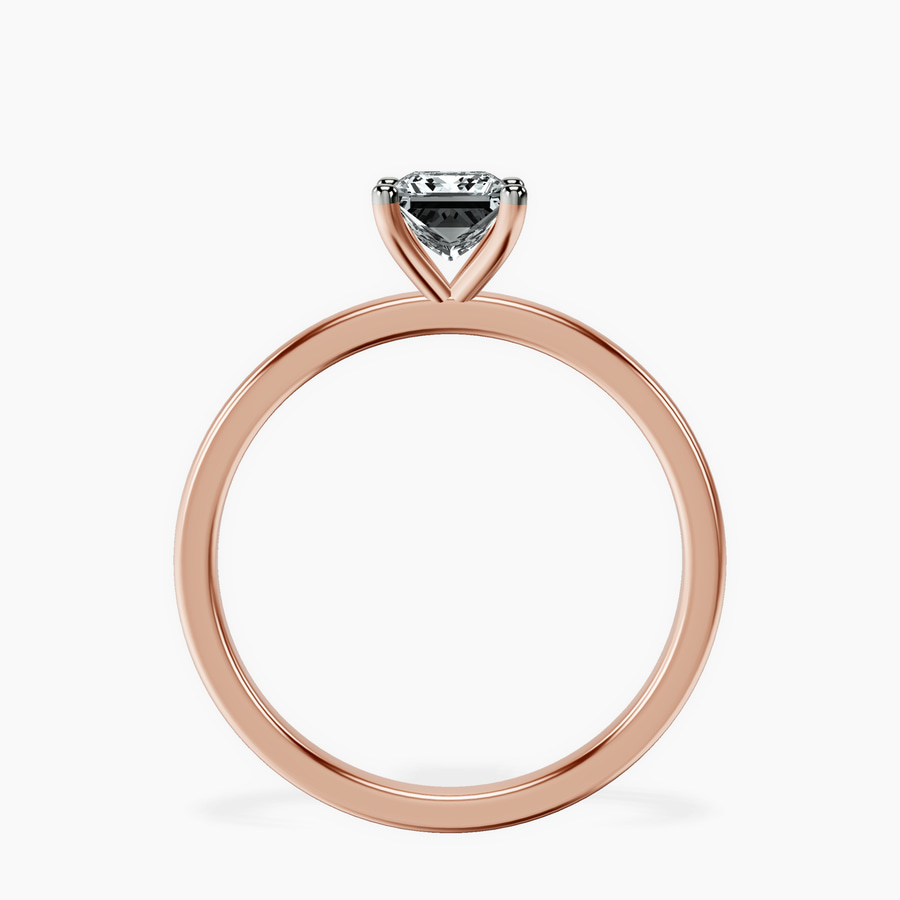 10kt Rose Gold Four Prong Solitaire 1.5mm Lab Diamond Ring side right image one