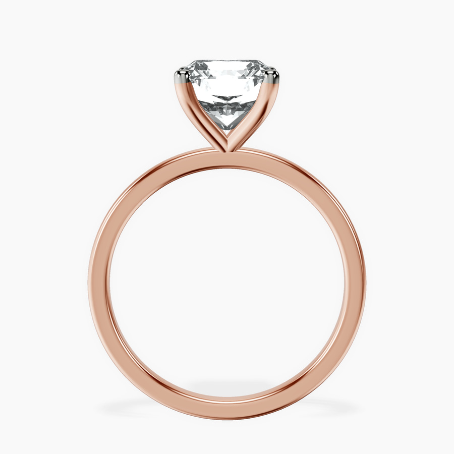 10kt Rose Gold Four Prong Solitaire 1.5mm Lab Diamond Ring side right image one