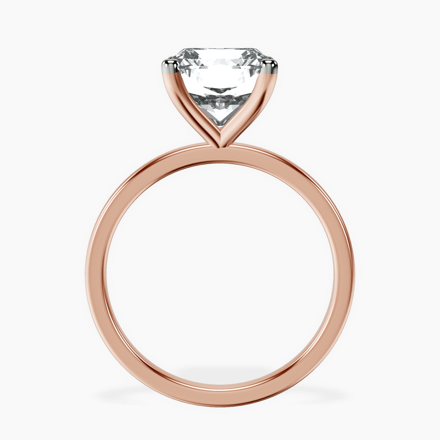 10kt Rose Gold Four Prong Solitaire 1.5mm Lab Diamond Ring side right image one