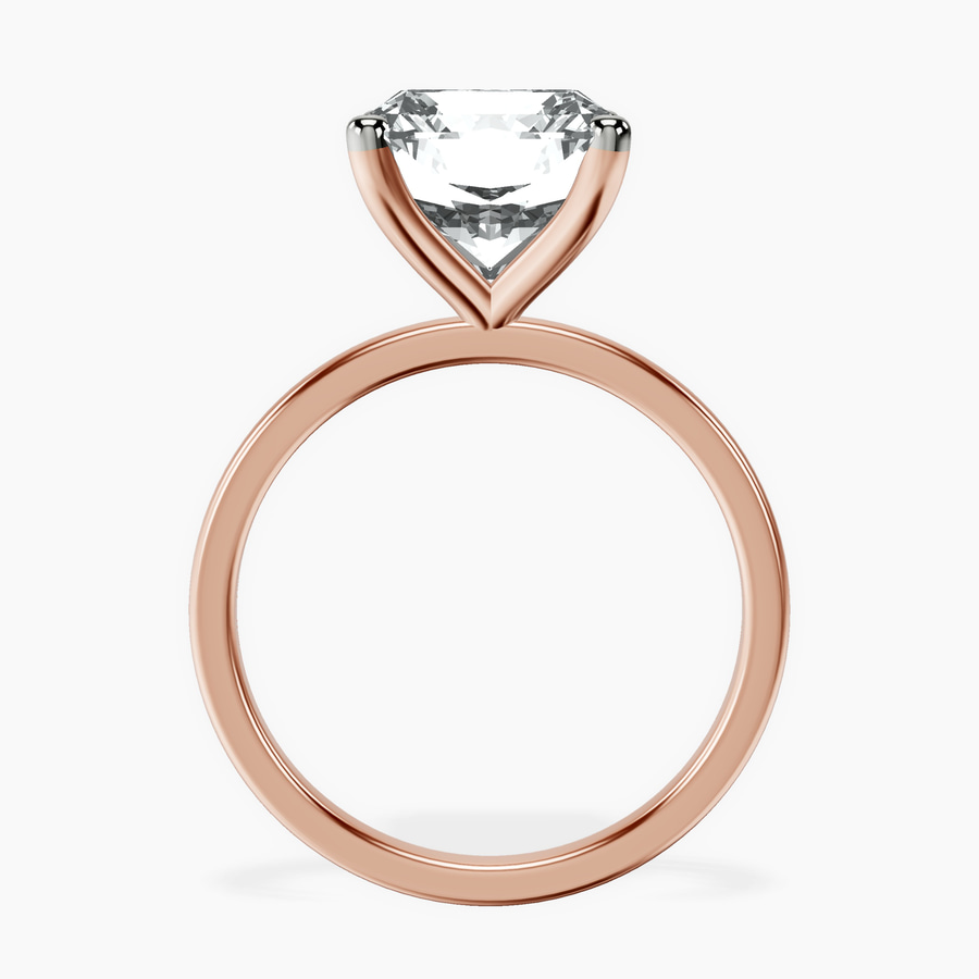18kt Rose Gold Four Prong Solitaire 1.5mm Lab Diamond Ring side right image one