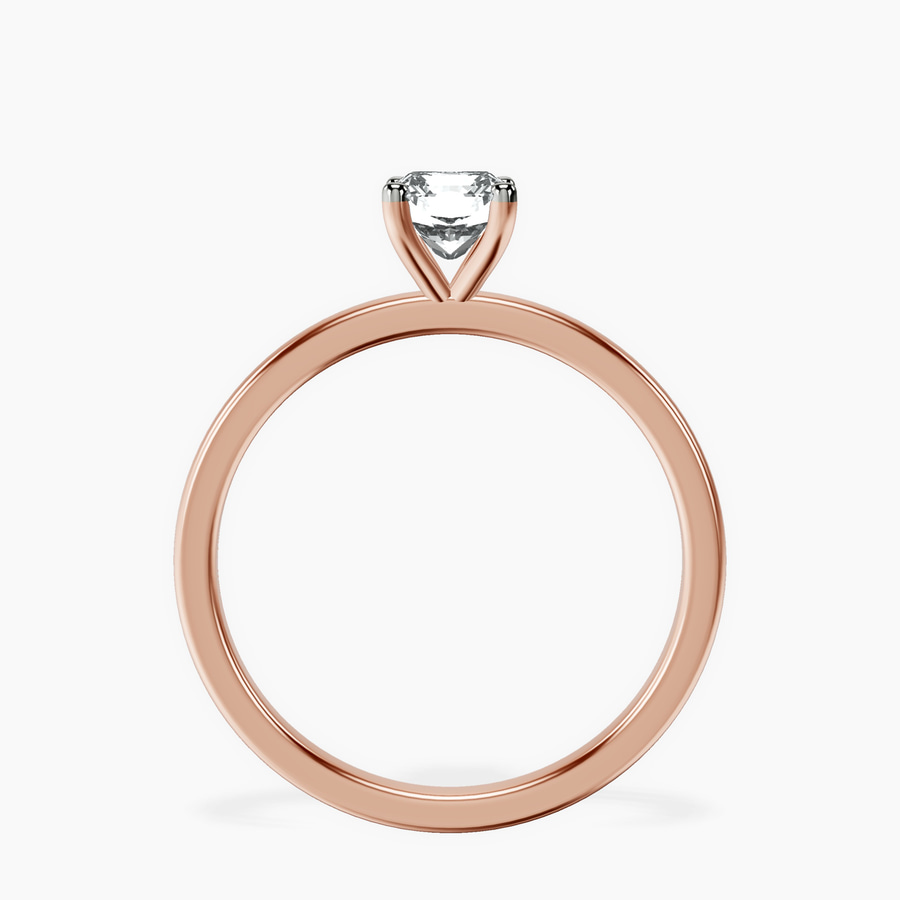 10kt Rose Gold Four Prong Solitaire 1.5mm Lab Diamond Ring side right image one