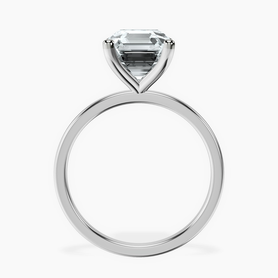 10kt White Gold Four Prong Solitaire 1.5mm Lab Diamond Ring side right image one