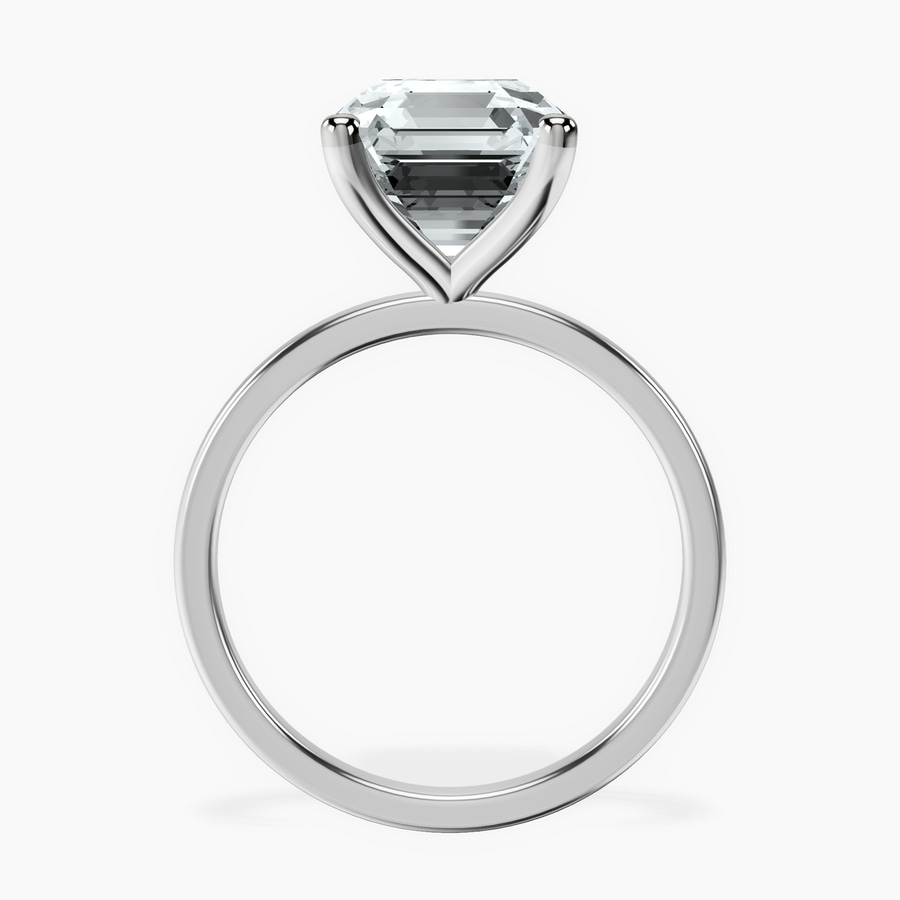 Platinum Four Prong Solitaire 1.5mm Lab Diamond Ring side right image one