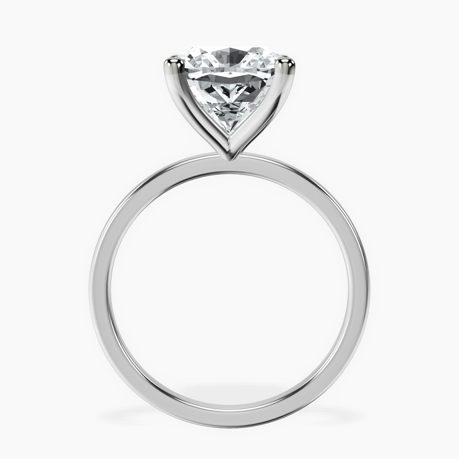 10kt White Gold Four Prong Solitaire 1.5mm Lab Diamond Ring side right image one