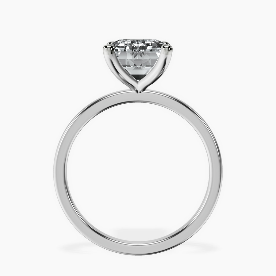 10kt White Gold Four Prong Solitaire 1.5mm Lab Diamond Ring side right image one