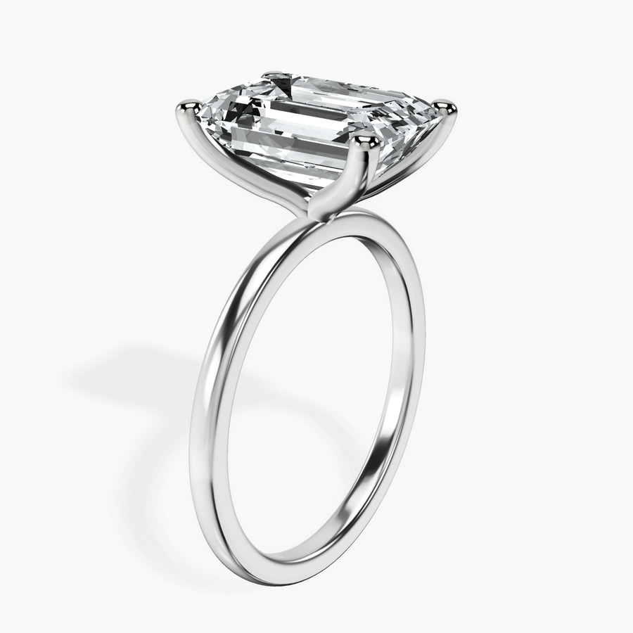 10ct White Gold Four Prong Solitaire 1.5mm Lab Diamond Ring standing product image one