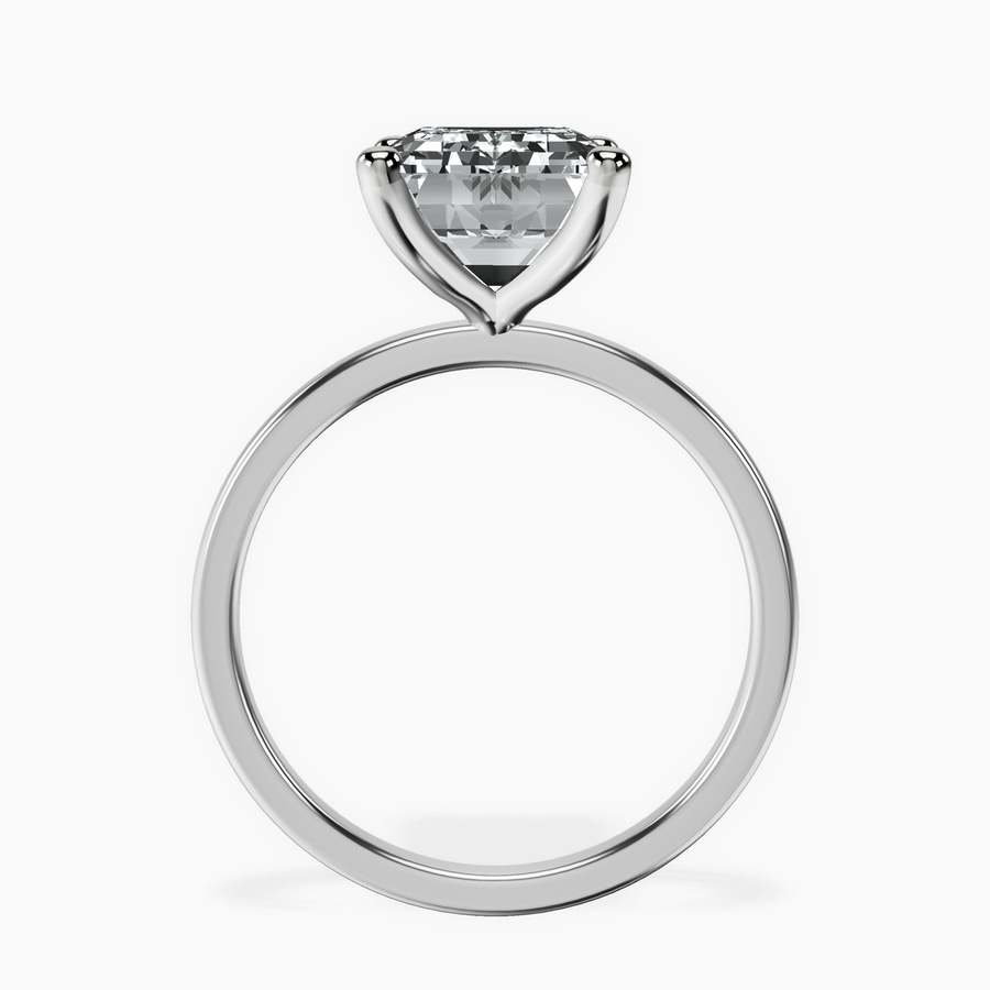10ct White Gold Four Prong Solitaire 1.5mm Lab Diamond Ring side right image one