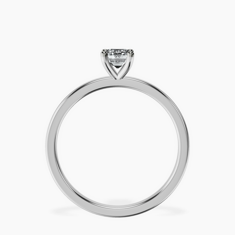 10kt White Gold Four Prong Solitaire 1.5mm Lab Diamond Ring side right image one