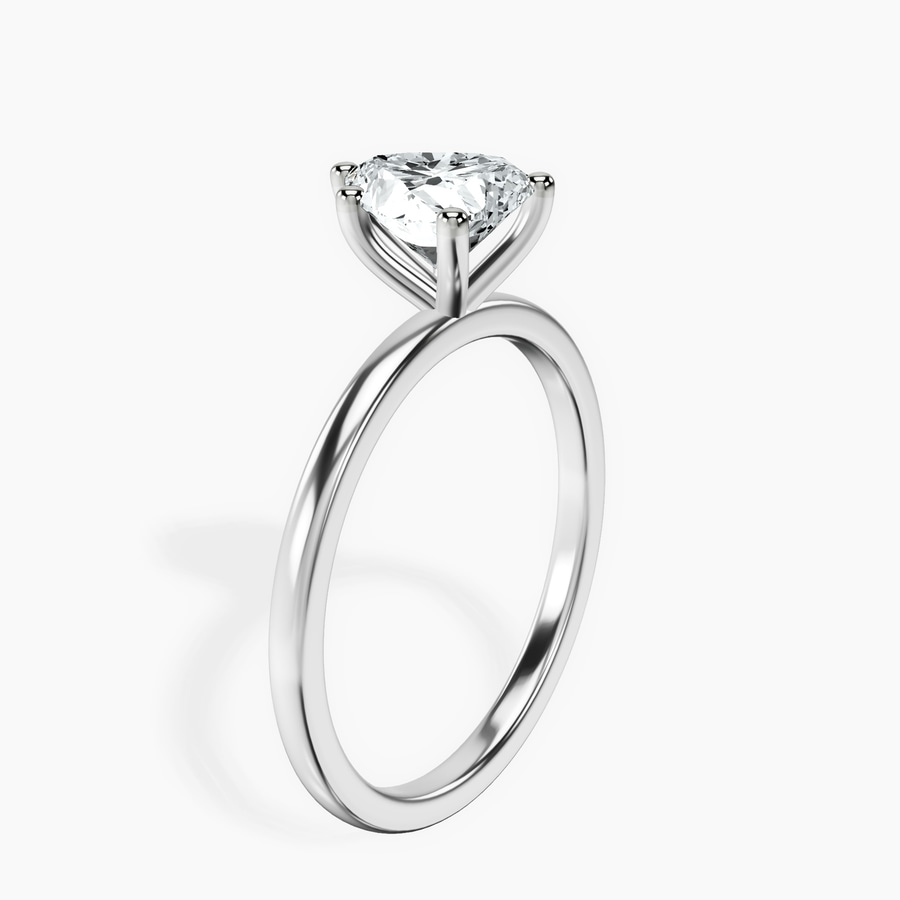 Platinum Four Prong Solitaire 1.5mm Lab Diamond Ring standing product image one