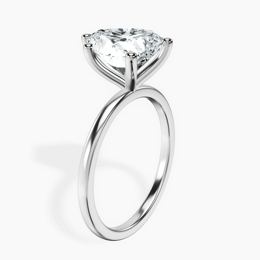 Platinum Four Prong Solitaire 1.5mm Lab Diamond Ring standing product image one