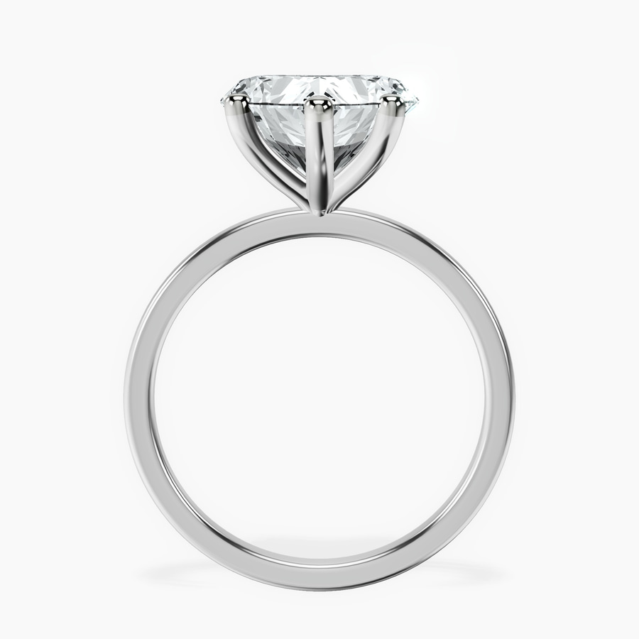 Platinum Four Prong Solitaire 1.5mm Lab Diamond Ring side right image one