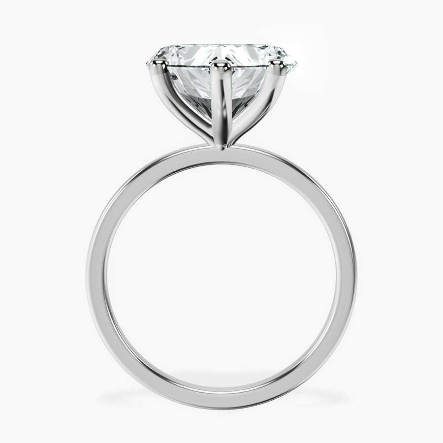 Platinum Four Prong Solitaire 1.5mm Lab Diamond Ring side right image one