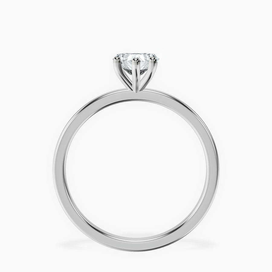 Platinum Four Prong Solitaire 1.5mm Lab Diamond Ring side right image one