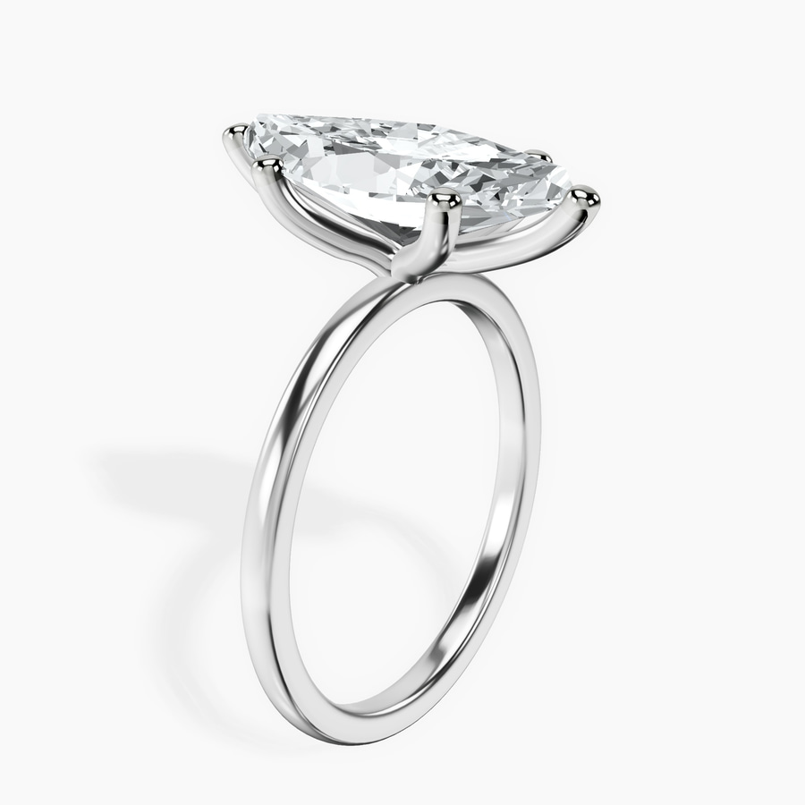 Platinum Four Prong Solitaire 1.5mm Lab Diamond Ring standing product image one