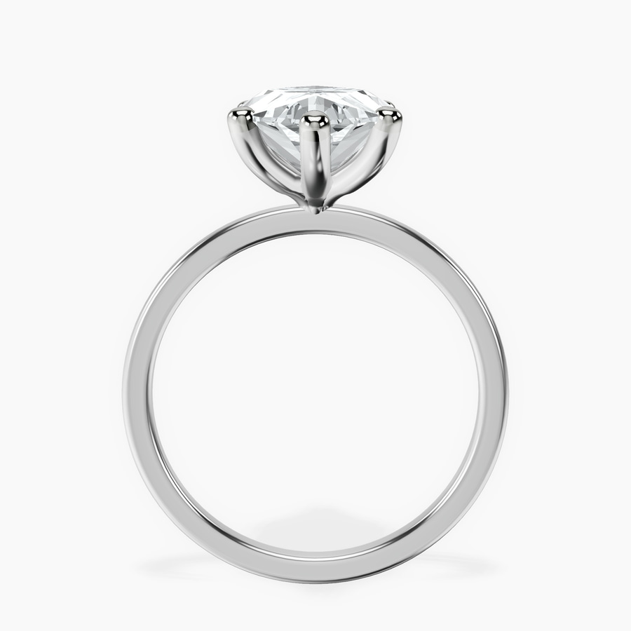 Platinum Four Prong Solitaire 1.5mm Lab Diamond Ring side right image one
