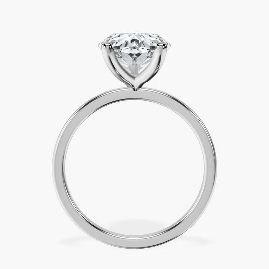 Platinum Four Prong Solitaire 1.5mm Lab Diamond Ring side right image one