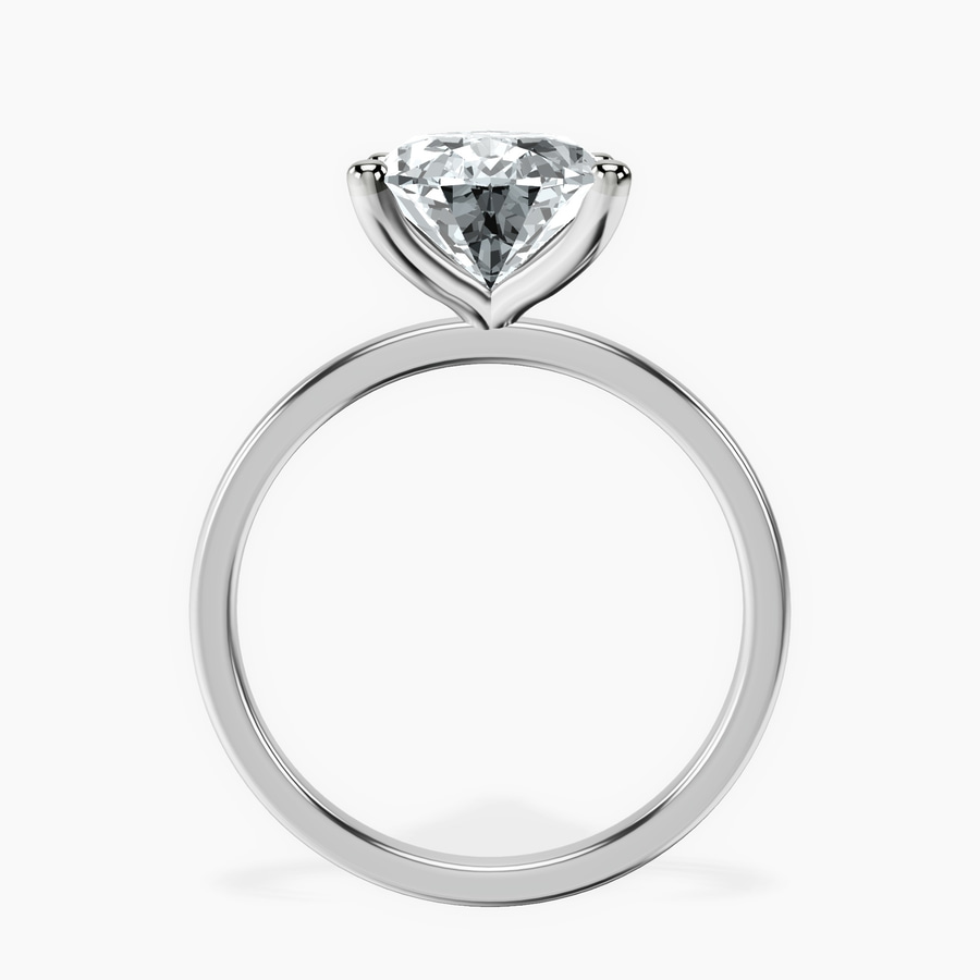 Platinum Four Prong Solitaire 1.5mm Lab Diamond Ring side right image one