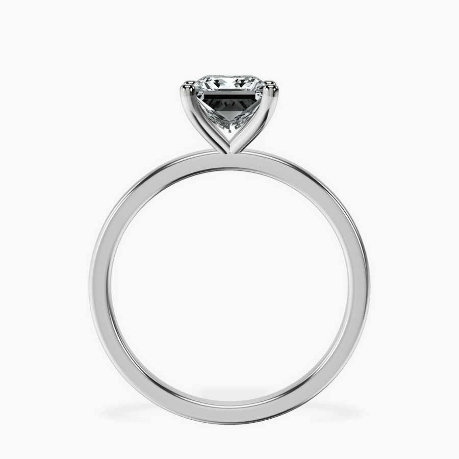 Platinum Four Prong Solitaire 1.5mm Lab Diamond Ring side right image one