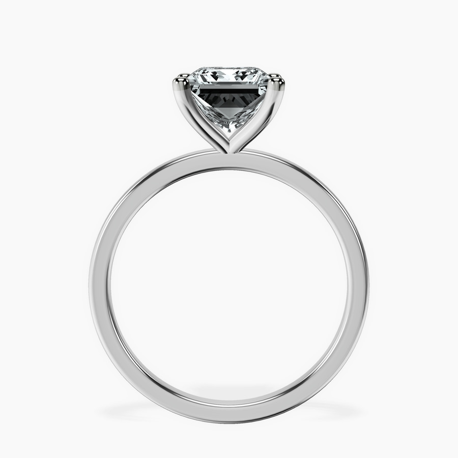 18ct White Gold Four Prong Solitaire 1.5mm Lab Diamond Ring side right image one
