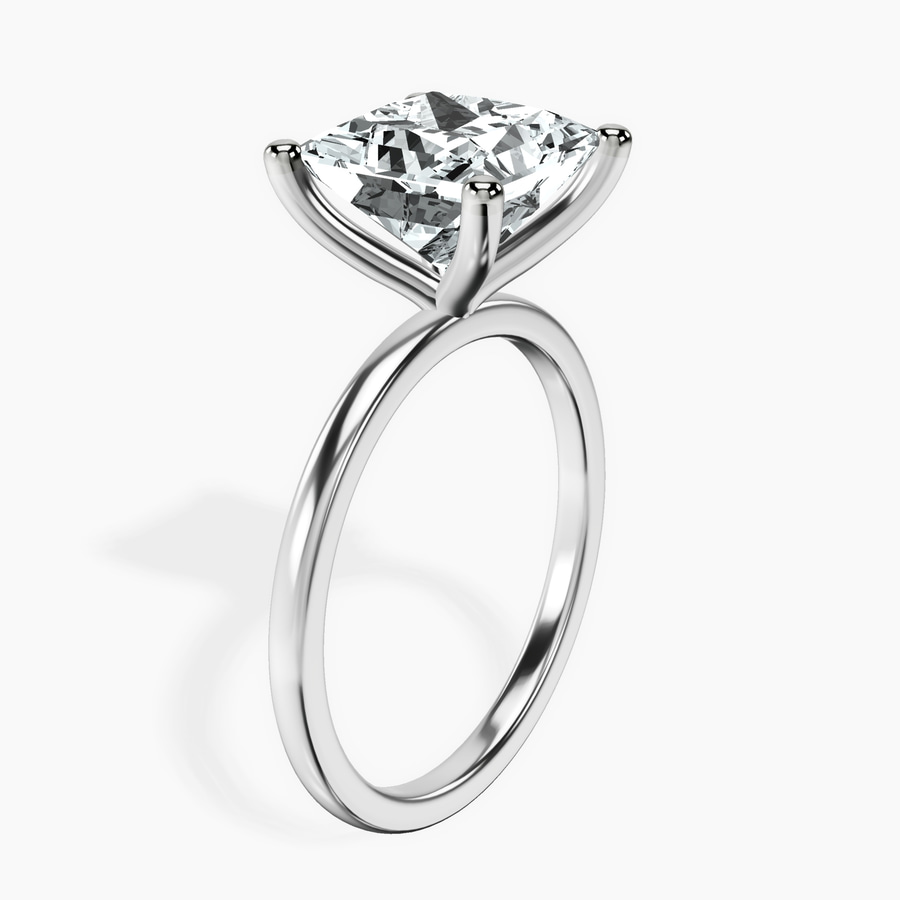 Platinum Four Prong Solitaire 1.5mm Lab Diamond Ring standing product image one