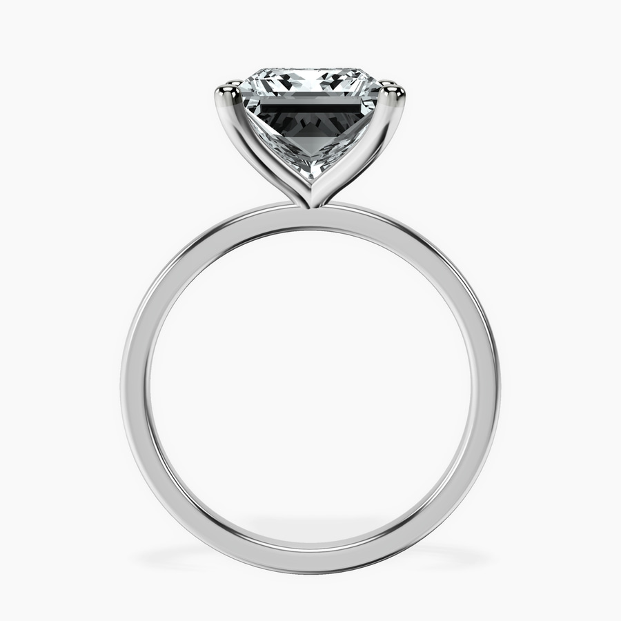 Platinum Four Prong Solitaire 1.5mm Lab Diamond Ring side right image one