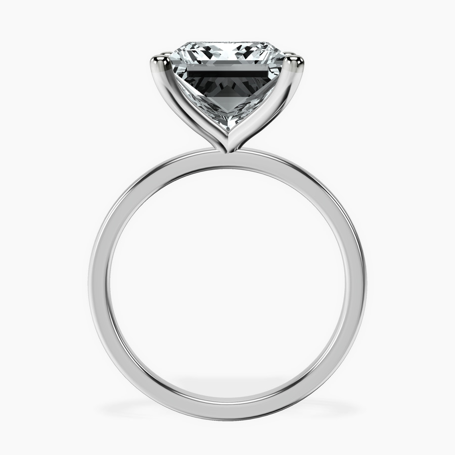 10kt White Gold Four Prong Solitaire 1.5mm Lab Diamond Ring side right image one