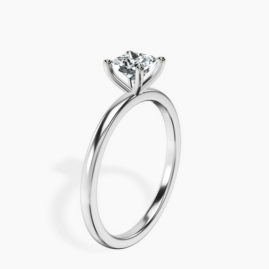 Platinum Four Prong Solitaire 1.5mm Lab Diamond Ring standing product image one