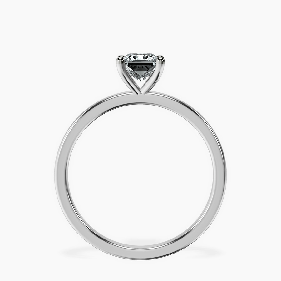 Platinum Four Prong Solitaire 1.5mm Lab Diamond Ring side right image one