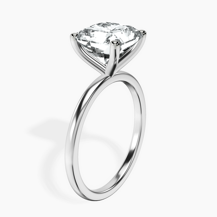 Platinum Four Prong Solitaire 1.5mm Lab Diamond Ring standing product image one