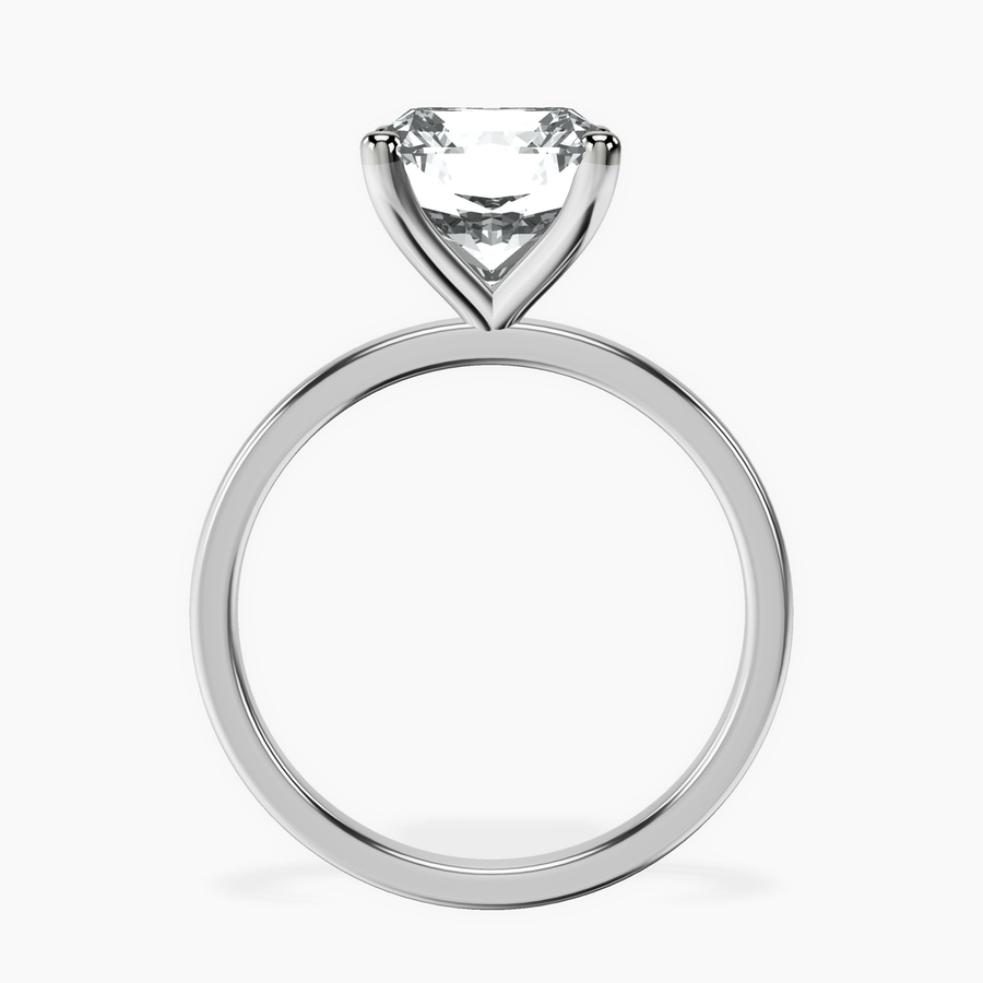 Platinum Four Prong Solitaire 1.5mm Lab Diamond Ring side right image one