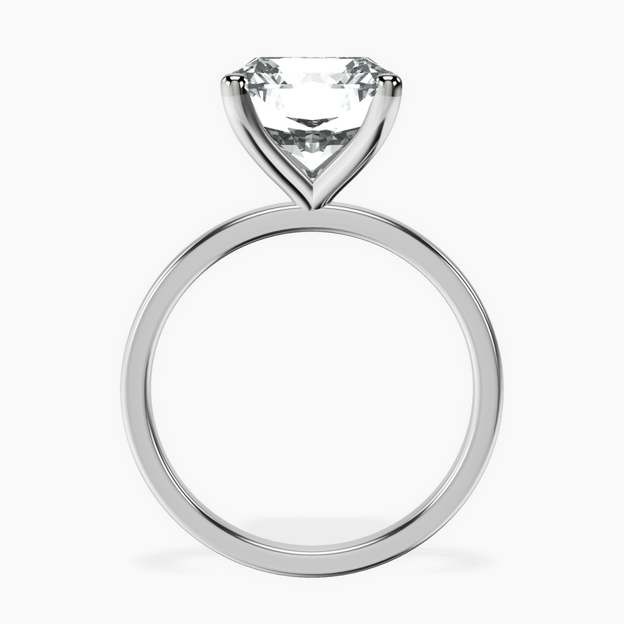 10kt White Gold Four Prong Solitaire 1.5mm Lab Diamond Ring side right image one