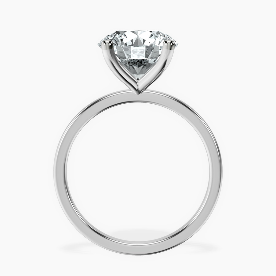 10kt White Gold Four Prong Solitaire 1.5mm Lab Diamond Ring side right image one