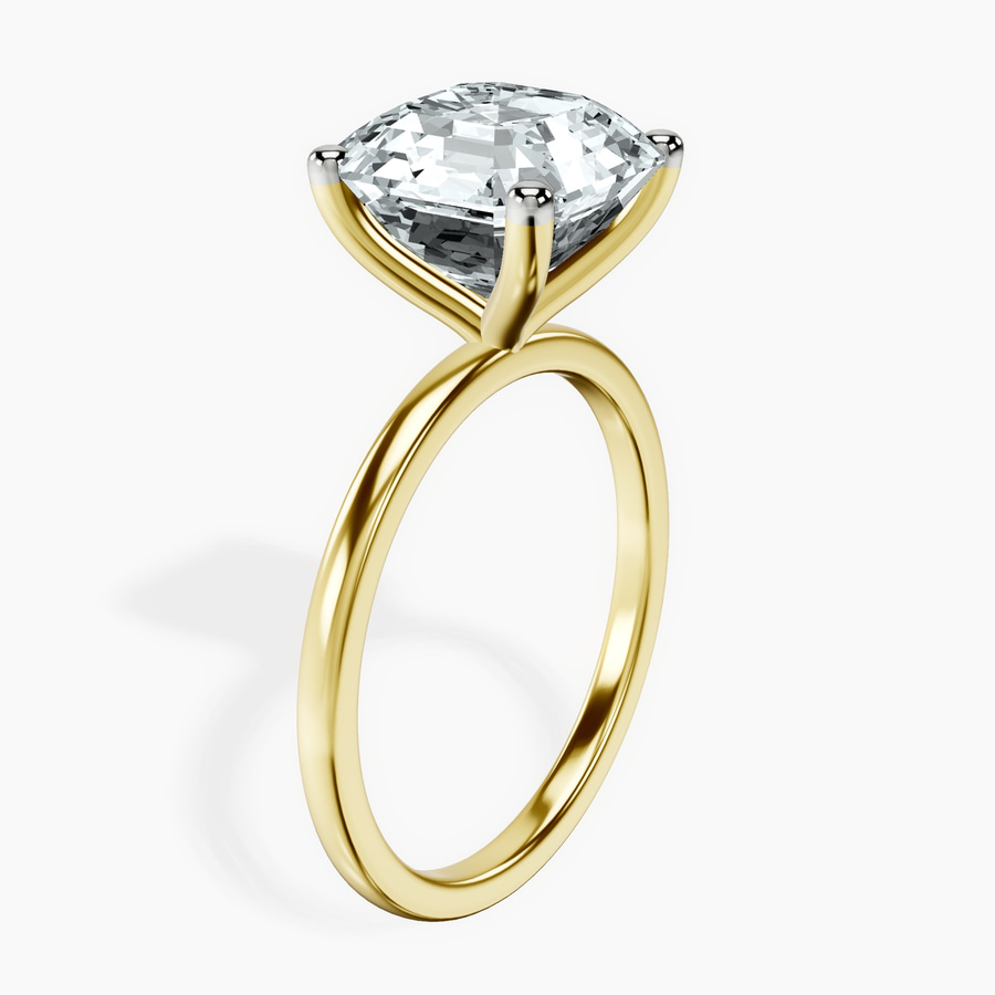 10kt Yellow Gold Four Prong Solitaire 1.5mm Lab Diamond Ring standing product image one