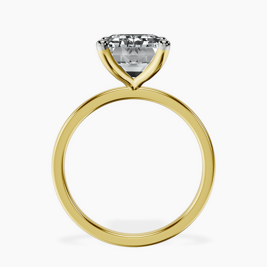 18ct Yellow Gold Four Prong Solitaire 1.5mm Lab Diamond Ring side right image one