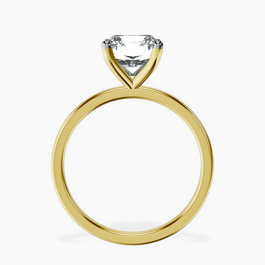 10kt Yellow Gold Four Prong Solitaire 1.5mm Lab Diamond Ring side right image one