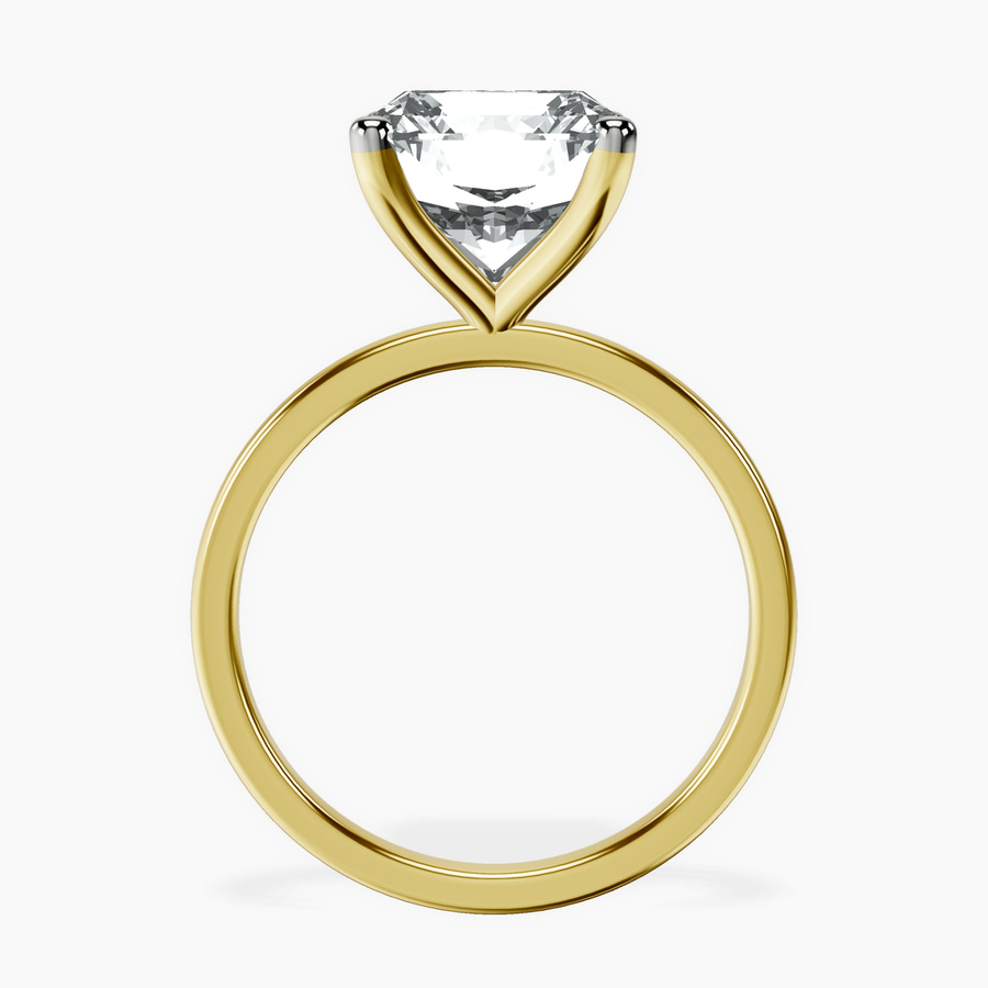 10kt Yellow Gold Four Prong Solitaire 1.5mm Lab Diamond Ring side right image one