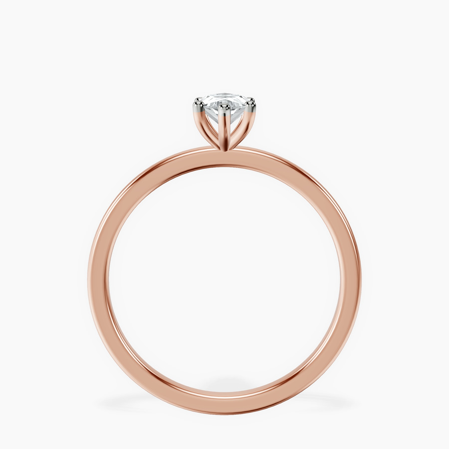 14kt Rose Gold Six Prong Solitaire 1.5mm Lab Diamond Ring side right image one