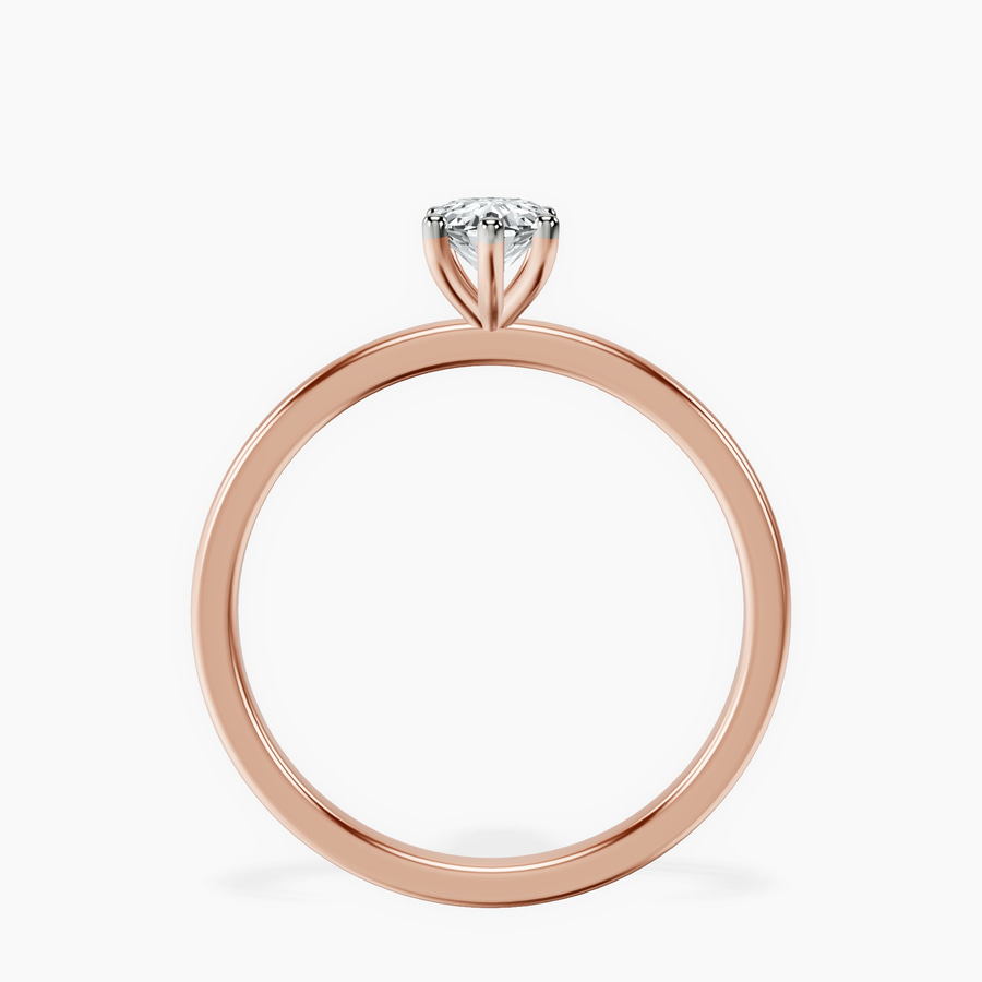 14kt Rose Gold Six Prong Solitaire 1.5mm Lab Diamond Ring side right image one