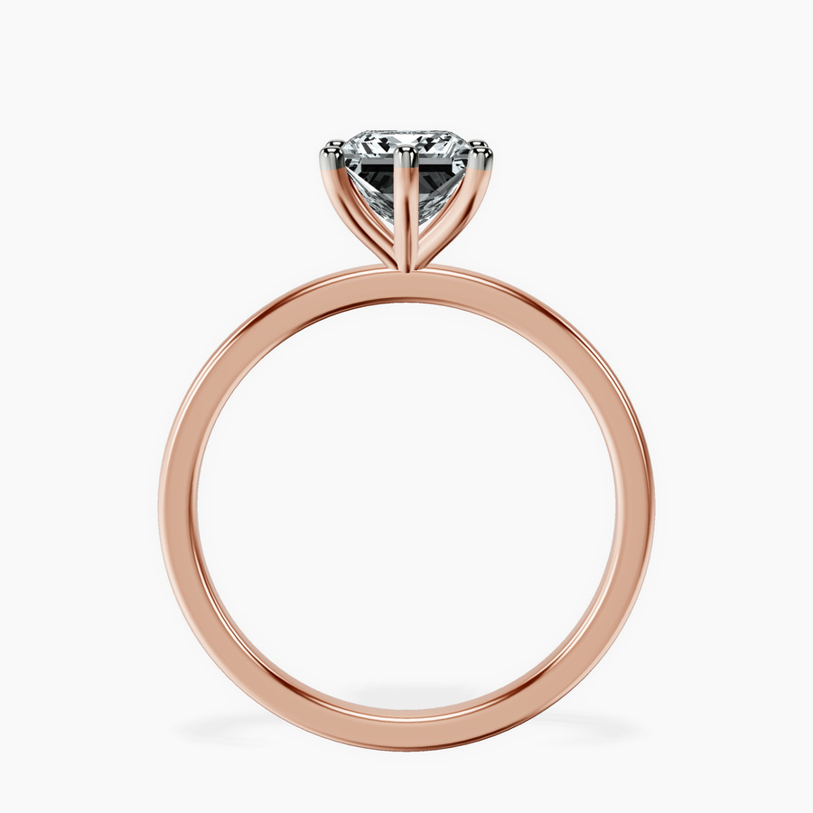 14kt Rose Gold Six Prong Solitaire 1.5mm Lab Diamond Ring side right image one