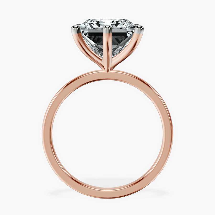 18kt Rose Gold Six Prong Solitaire 1.5mm Lab Diamond Ring side right image one