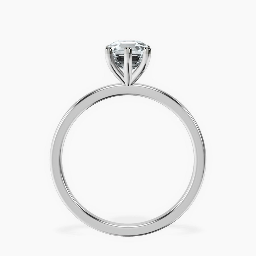 Platinum Six Prong Solitaire 1.5mm Lab Diamond Ring side right image one