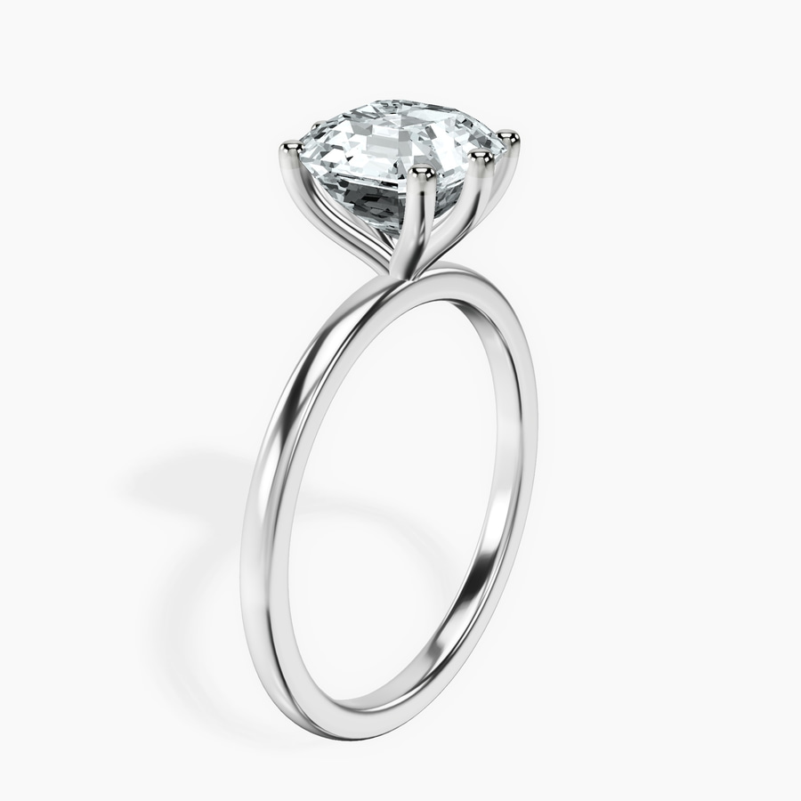 Platinum Six Prong Solitaire 1.5mm Lab Diamond Ring standing product image one