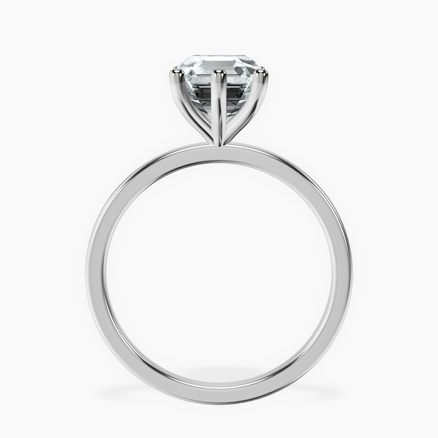 Platinum Six Prong Solitaire 1.5mm Lab Diamond Ring side right image one