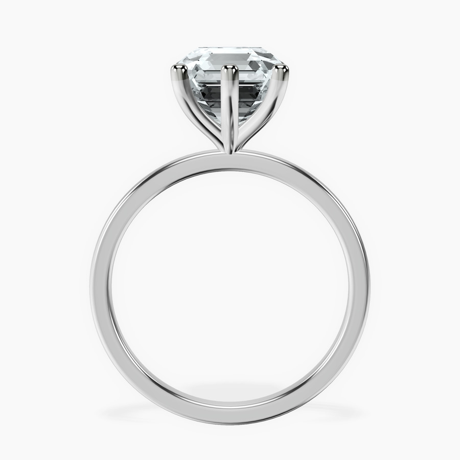 18kt White Gold Six Prong Solitaire 1.5mm Lab Diamond Ring side right image one